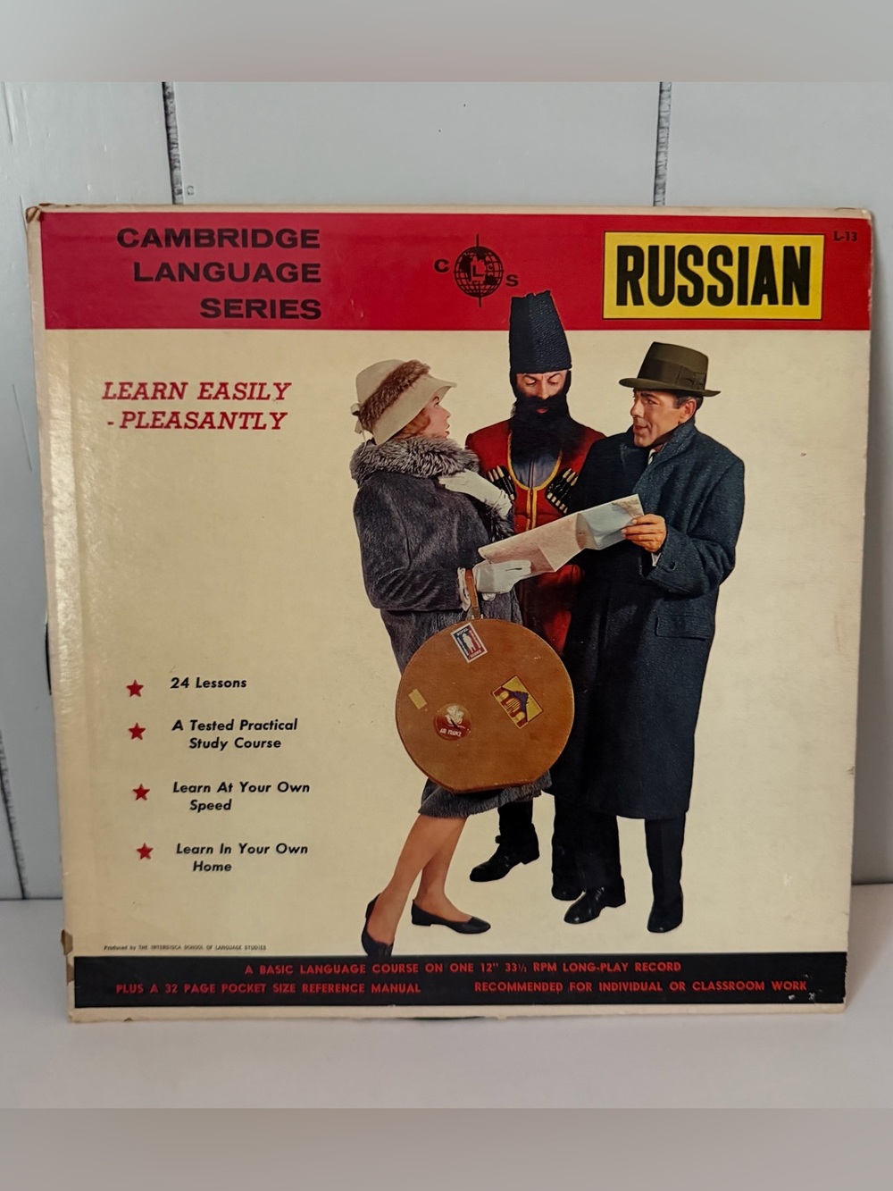 Vintage 1960’s CLS Cambridge Language Series Russian LP Record Language Course.